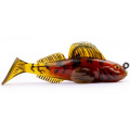 LIVETARTGET 2.8” GOBY PADDLETAIL RIGGED BROWN / CHARTREUSE 71MM 10G SINKING