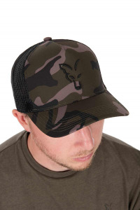 Fox Fekete Camo Trucker Sapka