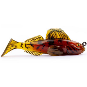 LIVETARTGET 2.8” GOBY PADDLETAIL RIGGED BROWN / CHARTREUSE 71MM 10G  SINKING