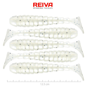 Reiva Stream Shad 12,5 cm (gyöngyházfehér pöttyös)