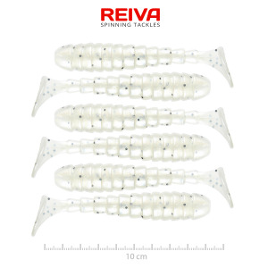 Reiva Stream Shad 10cm (gyöngyházfehér pöttyös)