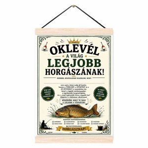 Oklevél - A Világ Legjobb Horgászának