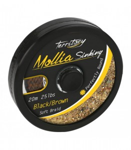 Mikado Mollia Hooklink Black/Brown - 20 M 25 LBS