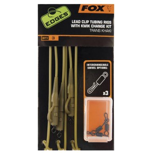 Fox Edges Lead Clip Tubing Rigs With Kwik Change Swivels Khaki
