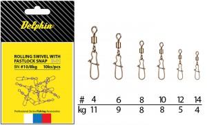 Delphin Rolling Swivel With Fastlock Snap