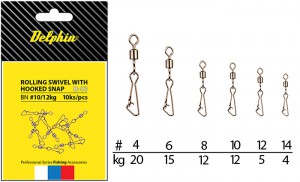 Delphin Rollings Swivel With Hooked Snap