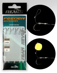 Feeder előke zsinóron 10-es 5db/cs