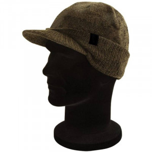 Fox Khaki Black Peaked Beanie Téli Sapka
