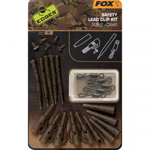 Fox Edges Camo Safety Lead Clip Kit Size 7