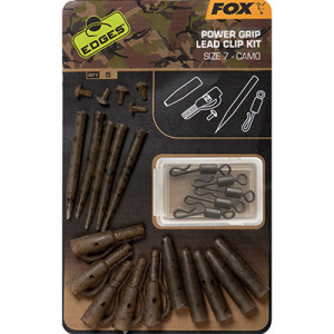 Fox Edges Camo Power Grip Lead Clip Kit Sz 7