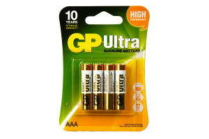GP ULTRA ALKÁLI AAA MIKRÓ ELEM 24AU (LR03) BLISZTERES/4