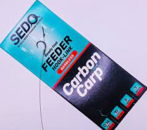 Sedo Carbon Carp Feeder Barbless- előkötött Szakáll nélküli horog