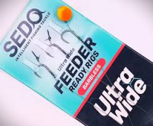 Sedo Ultra Wide Barbless Feeder – Előkötött Szakáll Nélküli Feeder horog