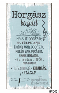 Hűtőmágnes -Horgász becsület