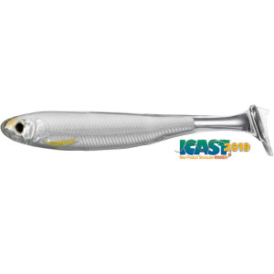 LIVETARGET SLOW-ROLL SHINER PADDLE TAIL SILVER/PURPLE 85 MM