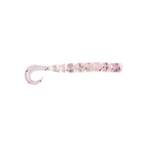 MUSTAD AJI CURLY TAIL 2.5'' CLEAR RAINBOW GLITTER 12DB/CSOMAG