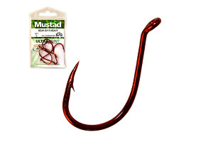 MUSTAD BEAK HOOKS, BIG RED 1 10DB/CSOMAG