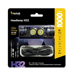 Technik Fejlámpa H32