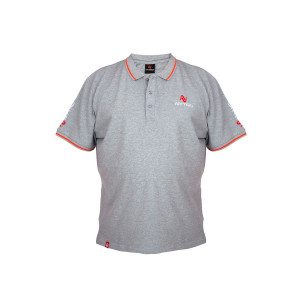 NYTRO LIGHT MARL GREY POLO SHIRT M