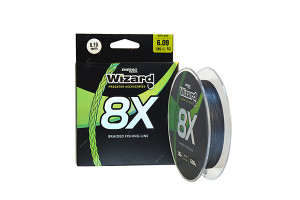 Wizard 8x Fonott Zsinór Dark Grey
