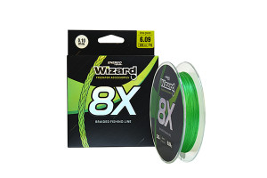 Wizard 8x Fonott Zsinór Lime Green