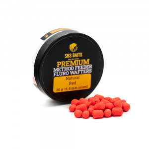 Premium Method Feeder Fluro Wafters (piros)