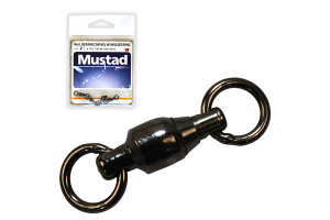 MUSTAD BALL BEARING SWIVEL W/WELDED RING 1 BLACK NICKEL 4DB/CSOMAG