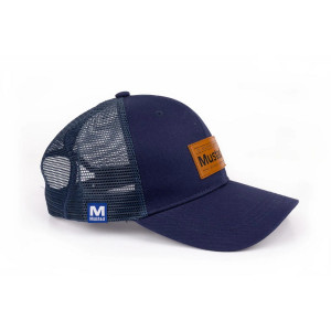 MUSTAD GREY TRUCKER CAP - WOVEN PATCH - 114