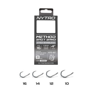 NYTRO NTO-B3 ELŐKÖTÖTT SZAKÁLL NÉLKÜLI CSALIGYŰRŰS METHOD ELŐKE 10 CM 12/0,23MM