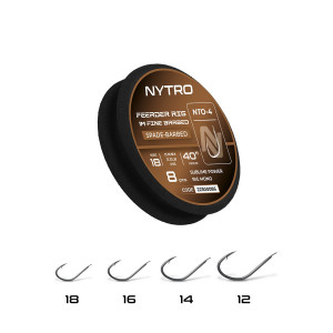 NYTRO NTO4 FINE FEEDER ELŐKÖTÖTT SZAKÁLLAS ELŐKE 100 CM 12/0,15MM